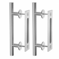 Movisa 12 in. Round Barn Door Handles (2-Piece)