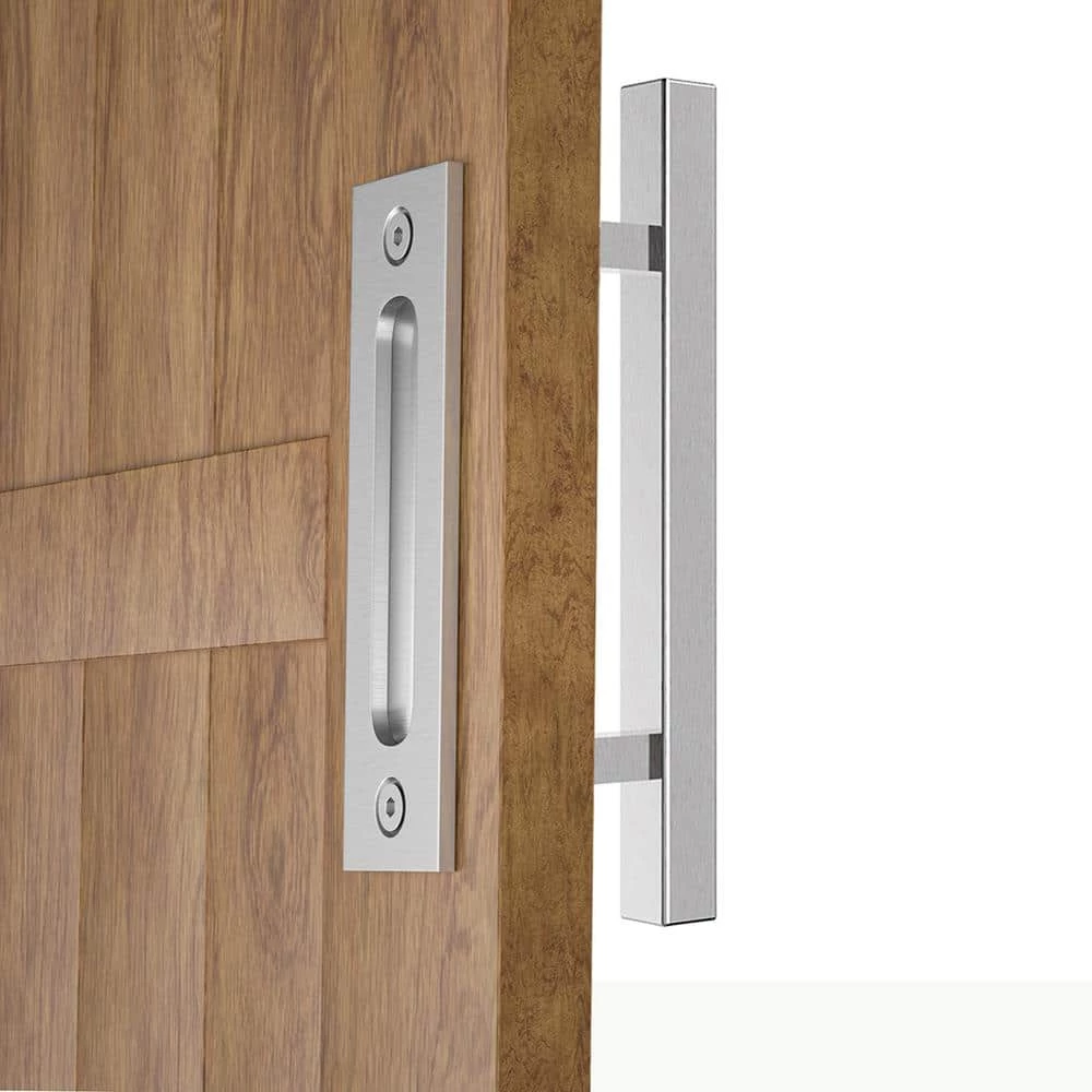 Movisa 10 in. Square Barn Door Handle 2 Movisa 10 in. Square Barn Door Handle - Image 2