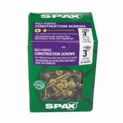 SPAX #10 x 3 in. T-Star Plus Wafer Head Yellow Zinc Cabinet Screw (5 lb. Box/311CT) -Laurey Sales spax cabinet screws 4281020500757 40 1000