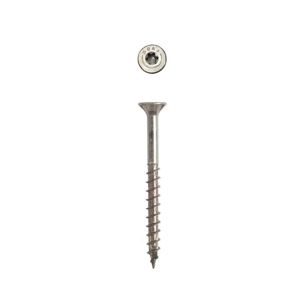 SPAX #8 x 2 in. T-Star Plus Flat Undercut Interior/Exterior HCR-X Screw Multi-Purpose (154-Box) 1 SPAX #8 x 2 in. T-Star Plus Flat Undercut Interior/Exterior HCR-X Screw Multi-Purpose (154-Box)