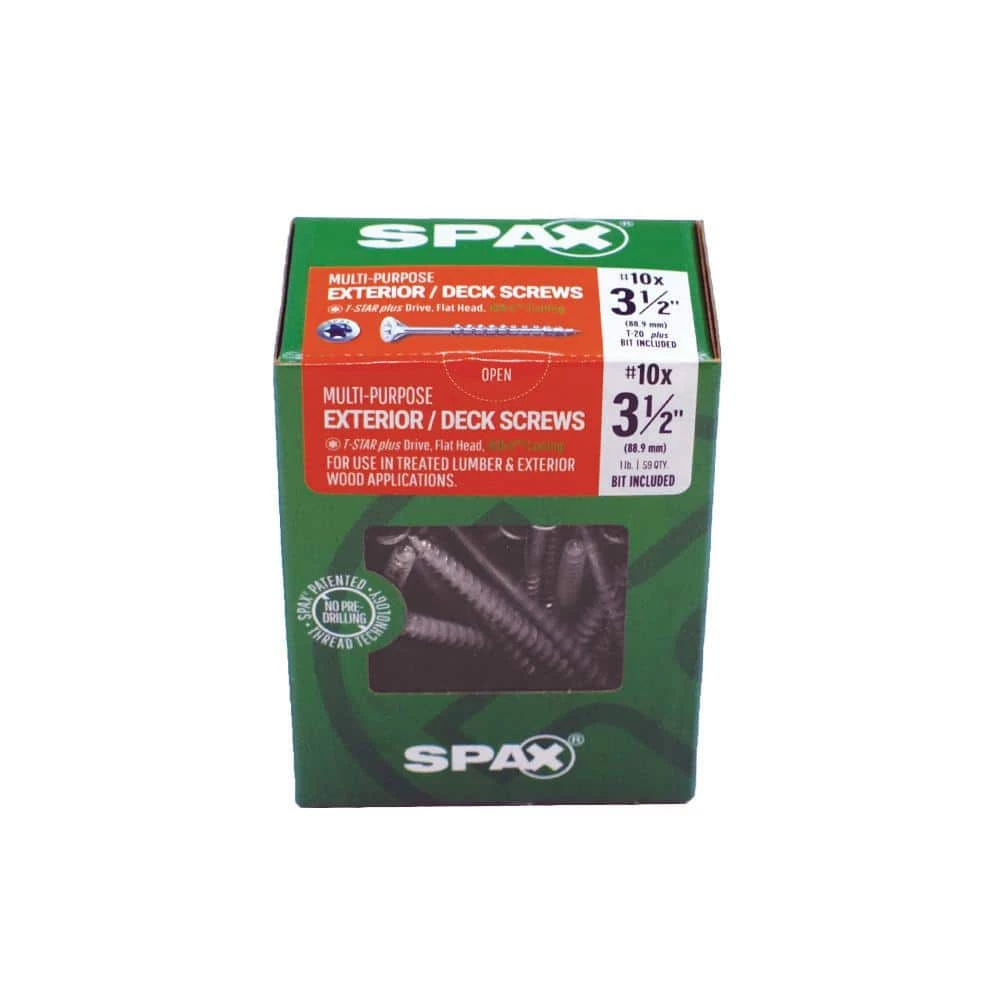 SPAX #10 x 3-1/2 in. T-Star Plus Flat Head Interior/Exterior HCR-X Screw (59-Box) 3 SPAX #10 x 3-1/2 in. T-Star Plus Flat Head Interior/Exterior HCR-X Screw (59-Box) - Image 3