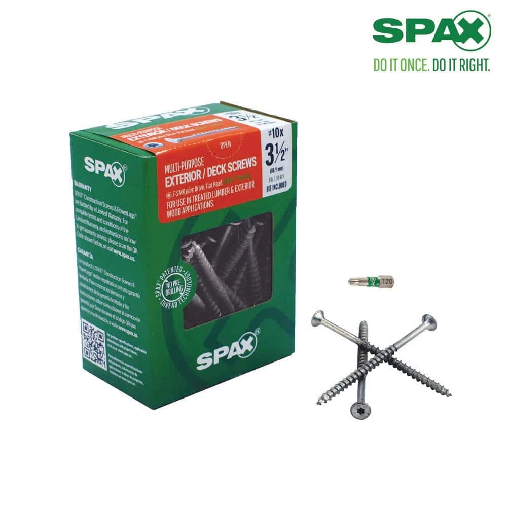 SPAX #10 x 3-1/2 in. T-Star Plus Flat Head Interior/Exterior HCR-X Screw (59-Box) 6 SPAX #10 x 3-1/2 in. T-Star Plus Flat Head Interior/Exterior HCR-X Screw (59-Box) - Image 6