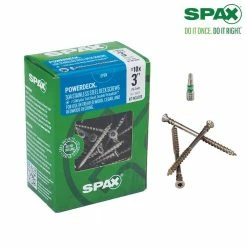 SPAX #10 x 3 in. Stainless Steel T-Star Plus Drive Trim Head Double Lok Thread Screw (66-Box) -Laurey Sales spax decorative screws 45705008402004 66 1000