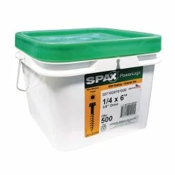SPAX 1/4 in. x 6 in. High Corrosion Resistant Coating Powerlag Hex Drive Washer Head Lag Screw (500 per Pail)