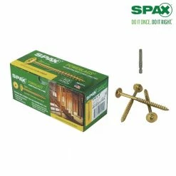 SPAX 1/4 in. x 4 in. T-Star Drive Washer-Head Yellow Zinc Coated PowerLag Screw (50 per Box)