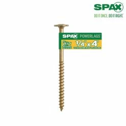 SPAX 1/4 in. x 4 in. Torx Powerlag T-Star Drive Washer Head Yellow Zinc Coated Lag Screw