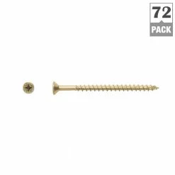 SPAX #10 x 3 in. Yellow Zinc Coated Phillips-Square Flat Undercut Head Full Thread Multi-Purpose Screw (72 per Box)