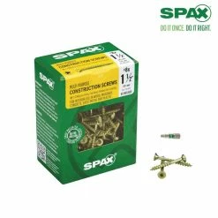 SPAX #8 x 1-1/2 in. Yellow Zinc Coated T-Star Plus Drive Flat Undercut Multi-Purpose Screw (197 per Box) -Laurey Sales spax wood screws 4191020400404 66 1000