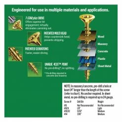 SPAX #10 x 3 in. Yellow Zinc Coated T-Star Plus Drive Flat Undercut Partial Thread Multi-Purpose Screw (72 per Box) -Laurey Sales spax wood screws 4191020500754 1d 1000