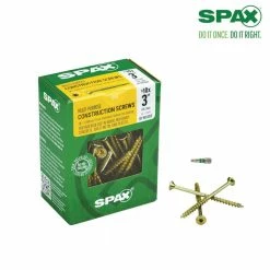 SPAX #10 x 3 in. Yellow Zinc Coated T-Star Plus Drive Flat Undercut Partial Thread Multi-Purpose Screw (72 per Box) -Laurey Sales spax wood screws 4191020500754 76 1000