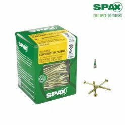 SPAX #10 x 3 in. T-Star Plus Flat Head Partial Thread Yellow Zinc Screws (5 lb. Box) -Laurey Sales spax wood screws 4191020500757 66 1000