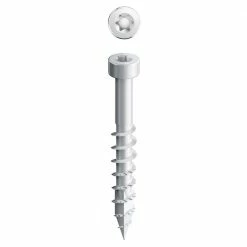 SPAX #8 x 2 in. T-Star Plus Cylindric Head Trim White Screw (100 per Box)