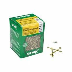 SPAX #8 x 2-1/2 in. T-Star Plus Flat Head Partial Thread Yellow Zinc Screw (5 lb. Box)
