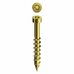 SPAX #8 x 1-1/2 in. T-Star Plus Cylindric Head Trim Yellow Zinc Screw (100 per Box)